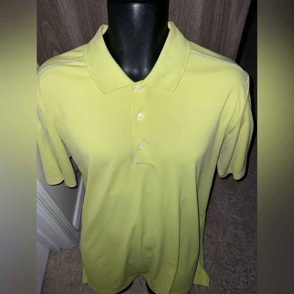 adidas Other - Men’s used adidas size L large golf volt green polo shirt adizero